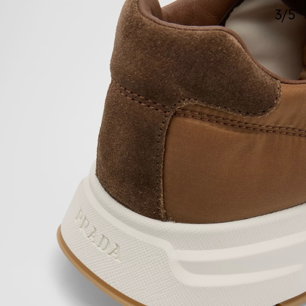 Prada Men’s Prax 01 Suede and Re Nylon Sneaker - Picture 8 of 9